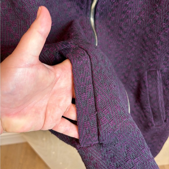 Ekadesma Burgundy Zip Up Jacquard Nepalese Jacket Medium - Picture 4 of 6